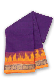 Purple Handloom Chettinad Cotton Saree 10075105