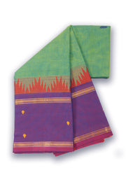 Green Handloom Chettinad Cotton Saree 10075107