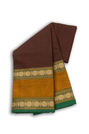 Maroon Handloom Chettinad Cotton Saree 10075114