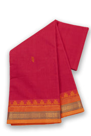 Red Handloom Chettinad Cotton Saree 10075117