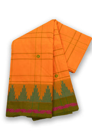 Yellow Handloom Chettinad Cotton Saree Without Blouse 10075131