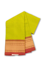 Green Handloom Chettinad Cotton Saree Without Blouse 10075172