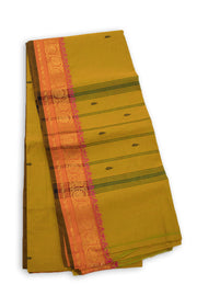 Yellow Handloom Chettinad Cotton Saree Without Blouse 10075174