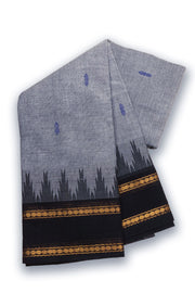 Grey Handloom Chettinad Cotton Saree Without Blouse 10075191