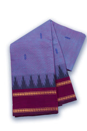 Violet Handloom Chettinad Cotton Saree Without Blouse 10075193