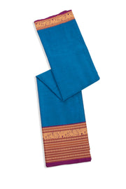 Blue Handloom Chettinad Cotton Saree 10075803