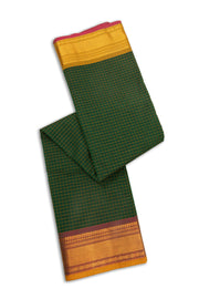 Green Handloom Chettinad Cotton Saree 10075814