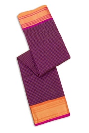 Purple Handloom Chettinad Cotton Saree 10075815
