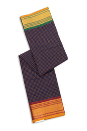 Blue Handloom Chettinad Cotton Saree 10075816