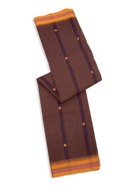 Brown Handloom Chettinad Cotton Saree 10075864