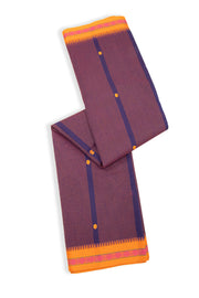 Purple Handloom Chettinad Cotton Saree 10075867