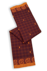 Brown Handloom Chettinad Cotton Saree 10075871