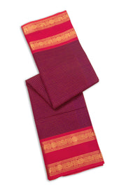 Magenta Handloom Chettinad Cotton Saree 10075883