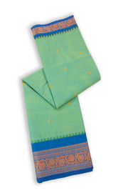 Green Handloom Chettinad Cotton Saree 10075889