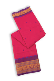 Magenta Handloom Chettinad Cotton Saree 10075891