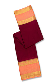 Deep Magenta Mysore Semi Crepe Silk Saree 10077213