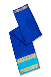 Royal Blue Mysore Semi Crepe Silk Saree 10077216