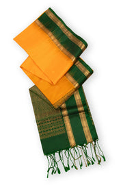 Yellow Handloom Kanjivaram Soft Silk Saree 10075695
