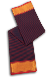 Purple Handloom Chettinad Cotton Saree 10075873