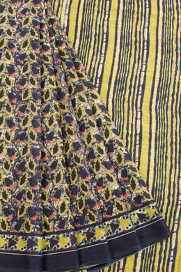 Blue Vanaspathi Printed Mulmul Cotton Saree 10069097 - Avishya