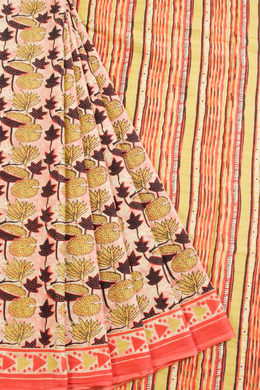 Pink Vanaspathi Printed Mulmul Cotton Saree 10069105 - Avishya