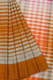 Multi Colour Handloom Dhaniakhali Cotton Saree - Avishya