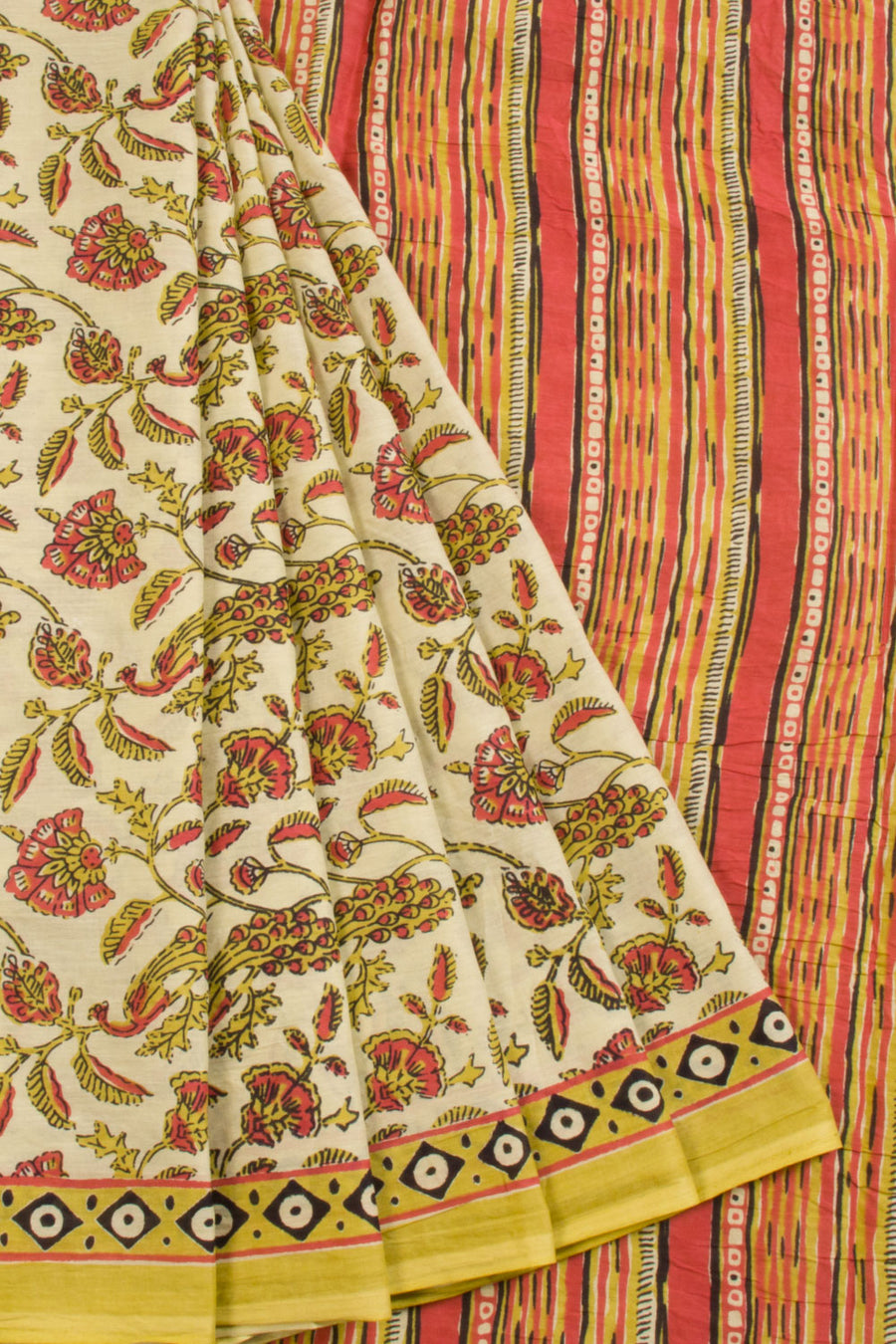 Pista Green Vanaspathi Printed Mulmul Cotton Saree 10069104 - Avishya