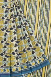 Blue Vanaspathi Printed Mulmul Cotton Saree 10069099 - Avishya