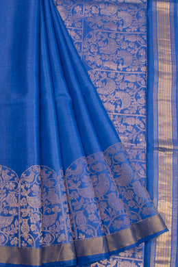 Blue Chhattisgarh Tussar Silk Saree 10068813 - Avishya