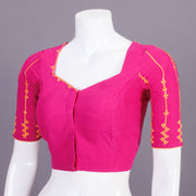 Magenta Embroidered Mangalgiri Cotton Blouse 10068959 - Avishya
