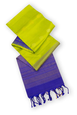 Yellowish Green Handloom Kanjivaram Soft Silk Saree 10075697