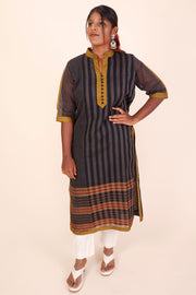 Grey Andhra cotton kurta 10070685