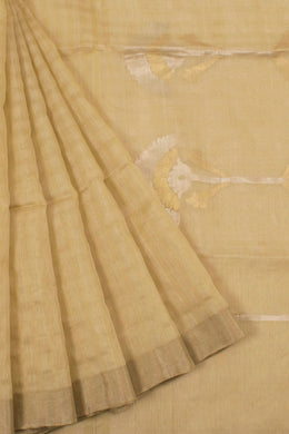 Beige Handloom Chanderi Saree 10055320