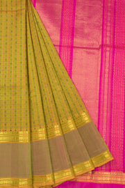 Green Handloom Kanchi Silk Cotton Saree
