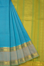 Blue Handloom Kanchi Silk Cotton Saree