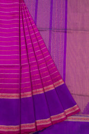 Pink Handloom Kanchi Silk Cotton Saree 10073568
