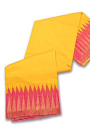 Yellow Handloom Threadwork Kanjivaram Silk Saree 10074954