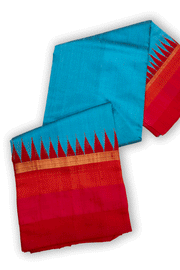 Blue Handloom Kanjivaram Dupion Silk Saree 10074956