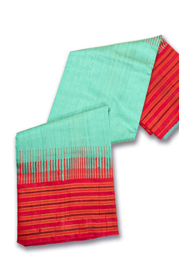 Green Handloom Threadwork Kanjivaram Silk Saree 10074957