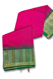Magenta Handloom Threadwork Kanjivaram Silk Saree 10074958
