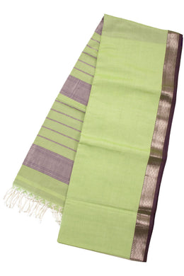 Green Handloom Maheshwari Saree 10073708