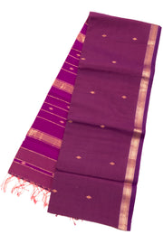 Purple Handloom Maheshwari Saree 10073712