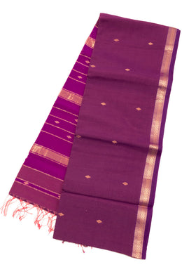 Purple Handloom Maheshwari Saree 10073712