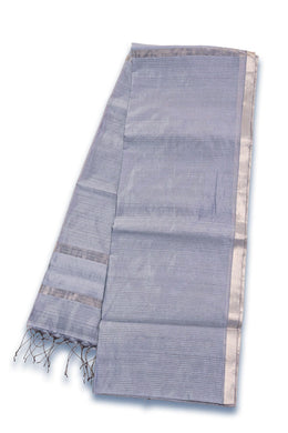 Grey Handloom Maheshwari Saree 10073726