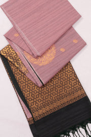 Mauve Jute Weave Kanjivaram Vegan Silk Saree 10073844