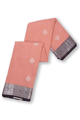 Mauve Kanjivaram Vegan Silk Saree with Contrast Pallu 10073877