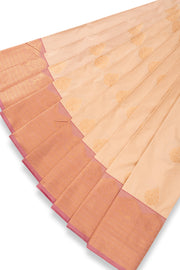 Beige Kanjivaram Vegan Silk Saree 10073882