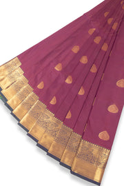 Maroon Kanjivaram Vegan Silk Saree 10073889
