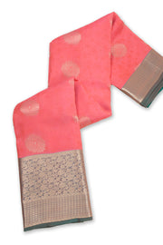 Pink Lightweight Fancy Kanjivaram Silk Saree with Contrast Pallu 10074837