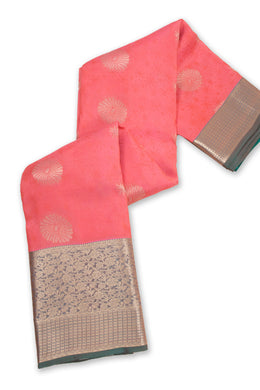 Pink Lightweight Fancy Kanjivaram Silk Saree with Contrast Pallu 10074837